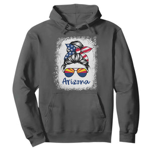 Arizona American Flag Messy Bun Pride Hoodie