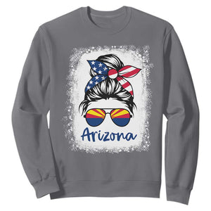 Arizona American Flag Messy Bun Pride Sweatshirt