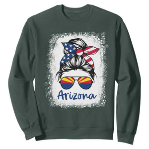 Arizona American Flag Messy Bun Pride Sweatshirt