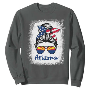 Arizona American Flag Messy Bun Pride Sweatshirt