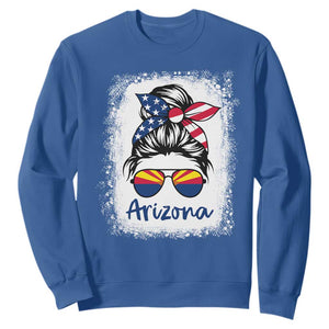 Arizona American Flag Messy Bun Pride Sweatshirt