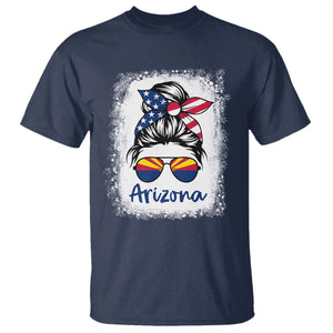Arizona American Flag Messy Bun Pride T Shirt