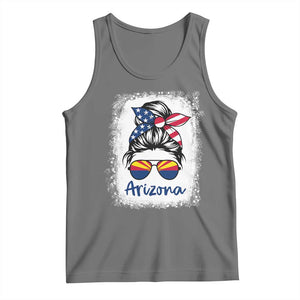 Arizona American Flag Messy Bun Pride Tank Top