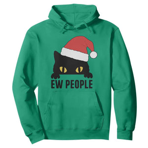 Funny Cat Christmas Hoodie Ew People Anti Social Grumpy Cat Xmas TS14 Irish Green Print Your Wear