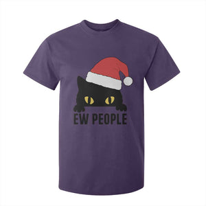 Funny Cat Christmas T Shirt For Kid Ew People Anti Social Grumpy Cat Xmas TS14 Purple Print Your Wear