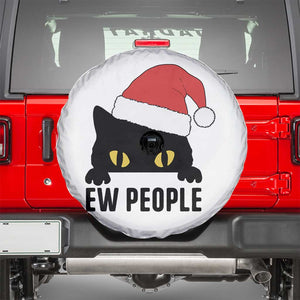 Funny Cat Christmas Spare Tire Cover Ew People Anti Social Grumpy Cat Xmas - Print Your Wear
