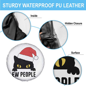 Funny Cat Christmas Spare Tire Cover Ew People Anti Social Grumpy Cat Xmas - Print Your Wear