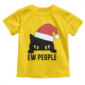 Funny Cat Christmas Toddler T Shirt Ew People Anti Social Grumpy Cat Xmas TS14 Daisy Print Your Wear