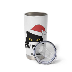 Funny Cat Christmas Tumbler Cup Ew People Anti Social Grumpy Cat Xmas TS14 Print Your Wear