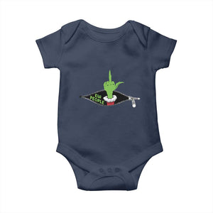 Funny Elf Hand Christmas Baby Onesie Ew People Anti Socaial Xmas TS14 Navy Print Your Wear