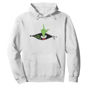 Funny Elf Hand Christmas Hoodie Ew People Anti Socaial Xmas TS14 White Print Your Wear