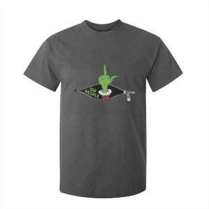 Funny Elf Hand Christmas T Shirt For Kid Ew People Anti Socaial Xmas TS14 Dark Heather Print Your Wear