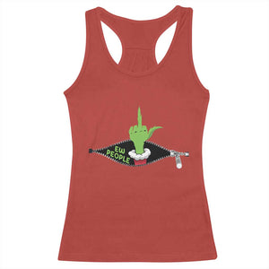 Funny Elf Hand Christmas Racerback Tank Top Ew People Anti Socaial Xmas TS14 Red Print Your Wear
