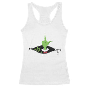 Funny Elf Hand Christmas Racerback Tank Top Ew People Anti Socaial Xmas TS14 White Print Your Wear