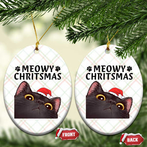 Funny Black Cat Christmas Ceramic Ornament Cute Kitty Xmas TS14 Print Your Wear