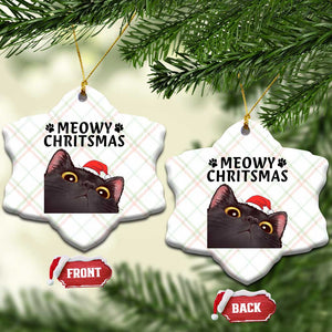 Funny Black Cat Christmas Ceramic Ornament Cute Kitty Xmas TS14 Print Your Wear