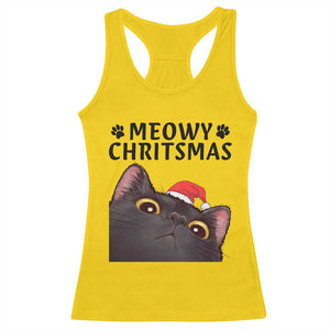 Funny Black Cat Christmas Racerback Tank Top Cute Kitty Xmas TS14 Daisy Print Your Wear