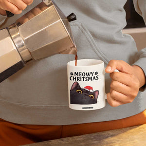 Funny Black Cat Christmas Coffee Mug Cute Kitty Xmas TS14 Print Your Wear