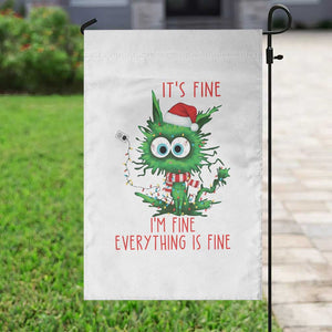 Funny Cat Green Christmas Garden Flag It Is Fine I Am Fine Everything Is Fine TS14 Print Your Wear