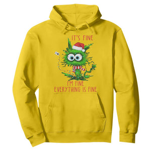 Funny Cat Green Christmas Hoodie It Is Fine I Am Fine Everything Is Fine TS14 Daisy Print Your Wear