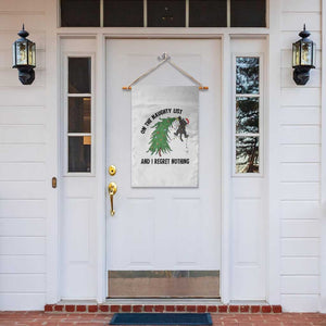 Funny Black Cat Christmas Garden Flag On the Naughty List And I Regret Nothing TS14 Print Your Wear