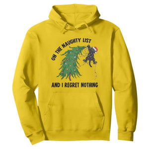 Funny Black Cat Christmas Hoodie On the Naughty List And I Regret Nothing TS14 Daisy Print Your Wear