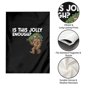 Funny Bigfoot Christmas Garden Flag Is This Jolly Enough TS14 Print Your Wear