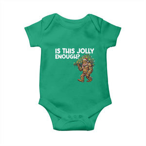 Funny Bigfoot Christmas Baby Onesie Is This Jolly Enough TS14 Irish Green Print Your Wear