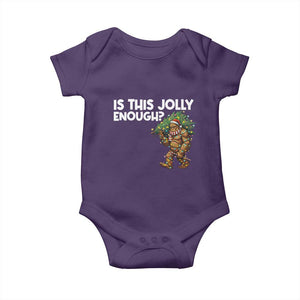 Funny Bigfoot Christmas Baby Onesie Is This Jolly Enough TS14 Purple Print Your Wear