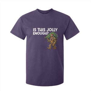 Funny Bigfoot Christmas T Shirt For Kid Is This Jolly Enough TS14 Purple Print Your Wear
