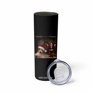 Funny Cat With Santa Selfie Christmas Skinny Tumbler TS14 Print Your Wear