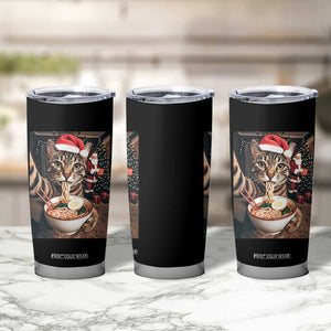 Funny Cat Ramen Selfie With Santa Christmas Tumbler Cup TS14 Print Your Wear