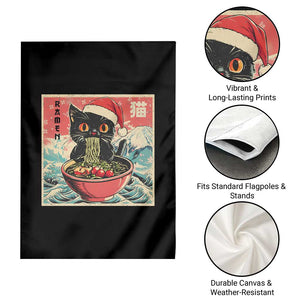 Cat Ramen Christmas Garden Flag Japanese Kawaii Retro Cats Manga TS14 Print Your Wear