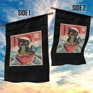 Cat Ramen Christmas Garden Flag Japanese Kawaii Retro Cats Manga TS14 Print Your Wear