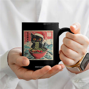 Cat Ramen Christmas Coffee Mug Japanese Kawaii Retro Cats Manga TS14 Print Your Wear