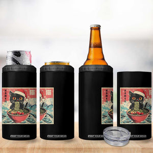 Cat Ramen Christmas 4 in 1 Can Cooler Tumbler Japanese Kawaii Retro Cats Manga TS14 Print Your Wear