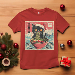 Cat Ramen Christmas T Shirt Japanese Kawaii Retro Cats Manga TS14 Red Print Your Wear