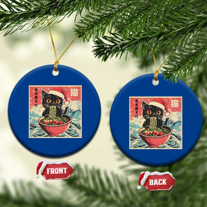 Cat Ramen Christmas Ceramic Ornament Japanese Kawaii Retro Cats Manga TS14 1pc Blue Print Your Wear