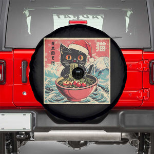 Cat Ramen Christmas Spare Tire Cover Japanese Kawaii Retro Cats Manga TS14 Black Print Your Wear