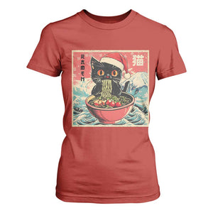 Cat Ramen Christmas T Shirt For Women Japanese Kawaii Retro Cats Manga TS14 Red Print Your Wear