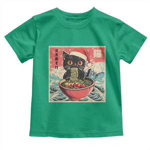 Cat Ramen Christmas Toddler T Shirt Japanese Kawaii Retro Cats Manga TS14 Irish Green Print Your Wear