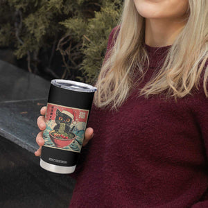 Cat Ramen Christmas Tumbler Cup Japanese Kawaii Retro Cats Manga TS14 Print Your Wear