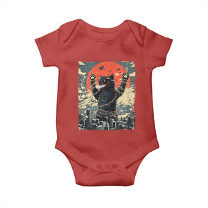 Japanese Cat Christmas Baby Onesie Funny Kitten Kitty Cat Lover TS14 Red Print Your Wear