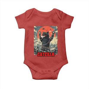Catzilla Christmas Baby Onesie Japanese Cat Lover Kitty TS14 Red Print Your Wear
