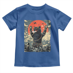 Japanese Cat Christmas Toddler T Shirt Funny Kitten Kitty Cat Lover TS14 Royal Blue Print Your Wear