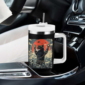 Japanese Cat Christmas Tumbler With Handle Funny Kitten Kitty Cat Lover TS14 Print Your Wear