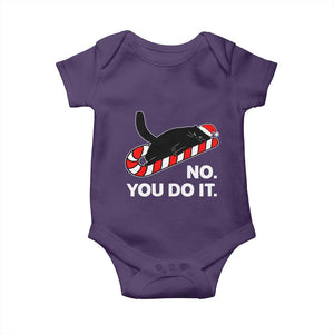 Funny Lazy Cat Christmas Baby Onesie No You Do It TS14 Purple Print Your Wear