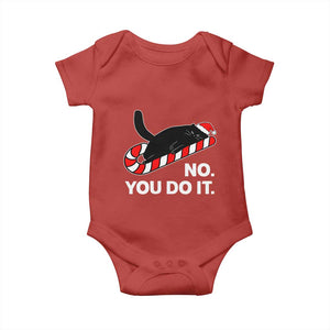 Funny Lazy Cat Christmas Baby Onesie No You Do It TS14 Red Print Your Wear