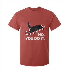 Funny Lazy Cat Christmas T Shirt For Kid No You Do It TS14 Red Print Your Wear