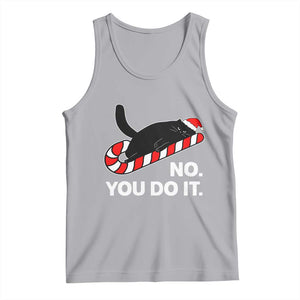 Funny Lazy Cat Christmas Tank Top No You Do It TS14 Athletic Heather Print Your Wear